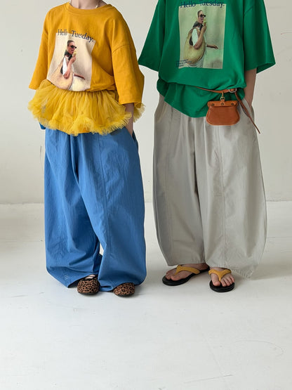 Casual Wide-Leg Pants バルーン ロングパンツ【mh0013130】 KUMAI.KIDS ロングパンツ・スウェットパンツ