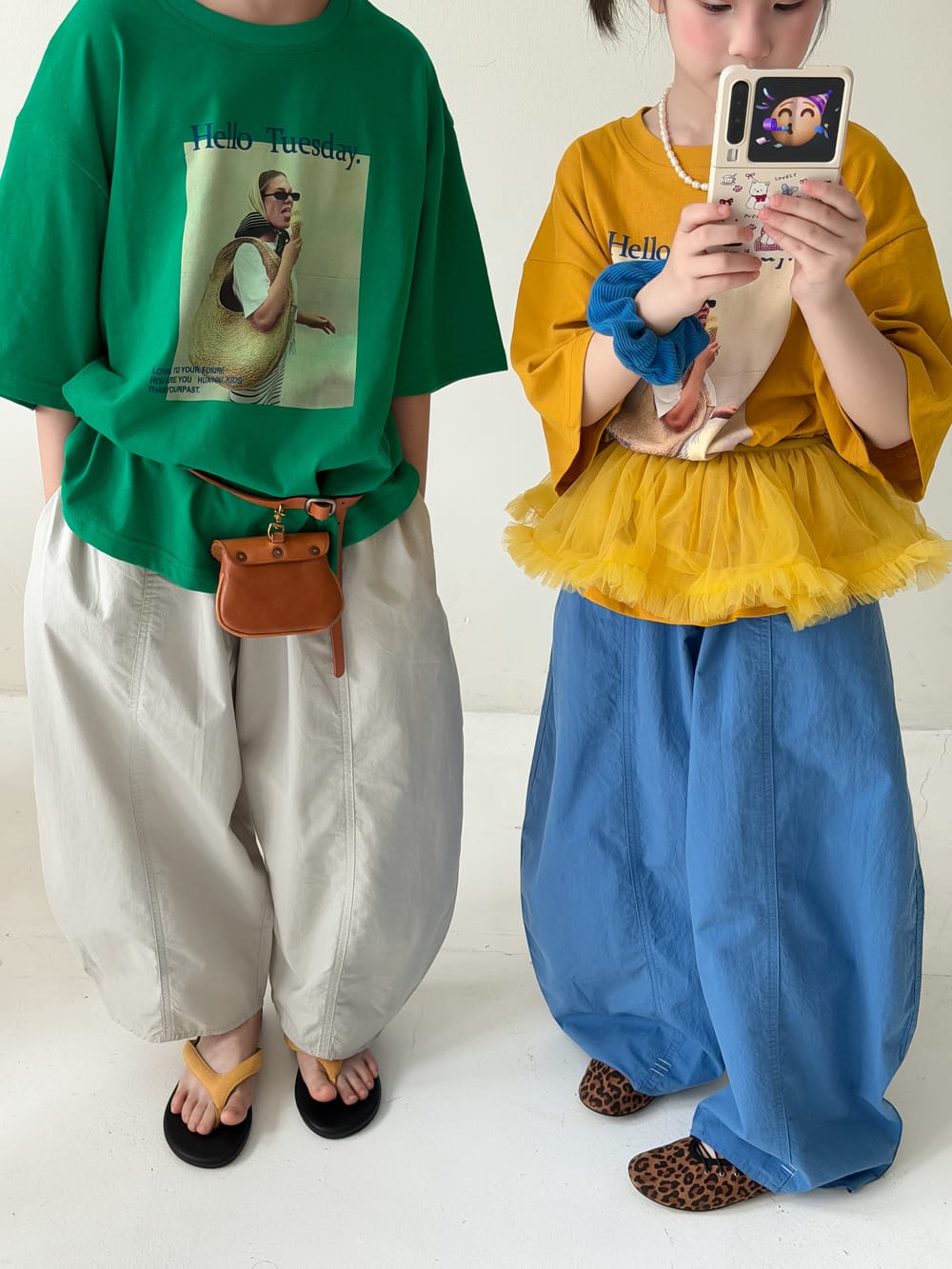 Casual Wide-Leg Pants バルーン ロングパンツ【mh0013130】 KUMAI.KIDS ロングパンツ・スウェットパンツ
