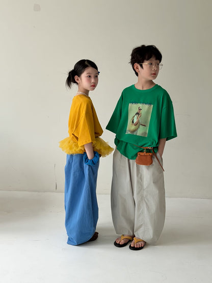 Casual Wide-Leg Pants バルーン ロングパンツ【mh0013130】 KUMAI.KIDS ロングパンツ・スウェットパンツ