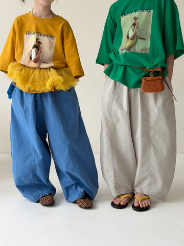 Casual Wide-Leg Pants バルーン ロングパンツ【mh0013130】 KUMAI.KIDS ロングパンツ・スウェットパンツ