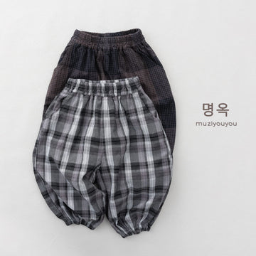 Check Casual Pocket Pants チェック ロングパンツ【mh0013613】 명옥 muziyouyou ロングパンツ・スウェットパンツ