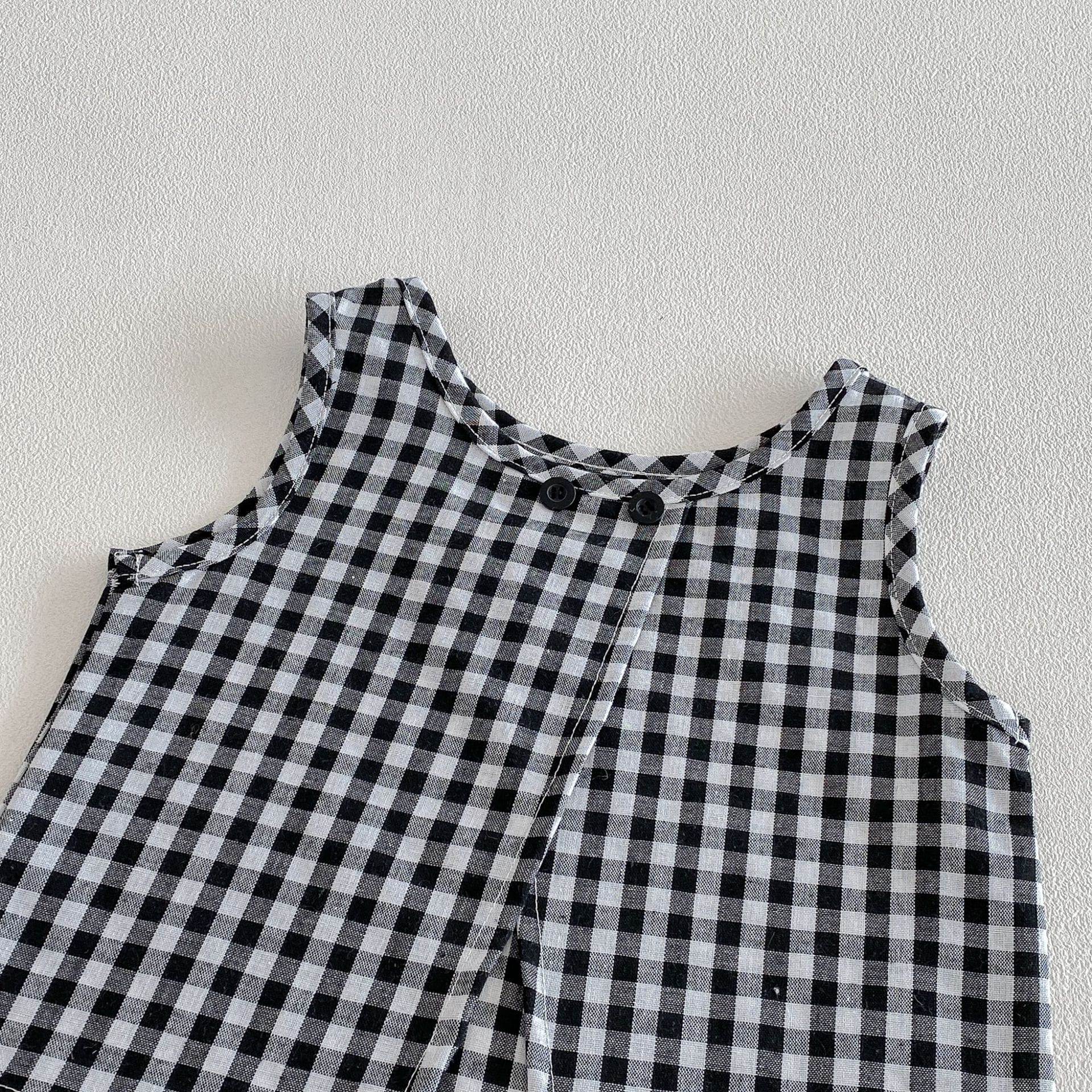 Check Sleeveless Wide Pants Set ギンガムチェック ノースリーブ セットアップ【mh0012708】 angou ノースリーブセットアップ