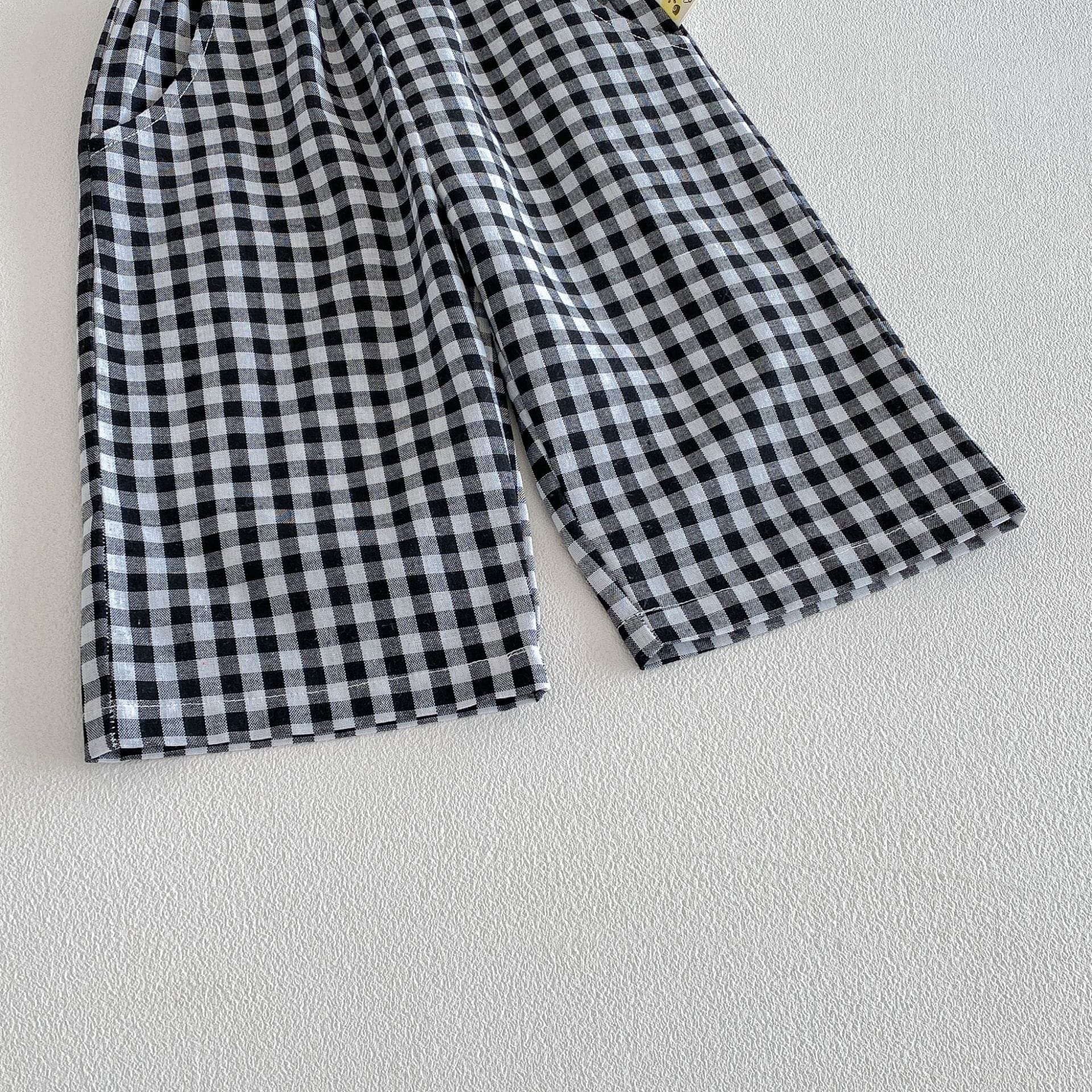 Check Sleeveless Wide Pants Set ギンガムチェック ノースリーブ セットアップ【mh0012708】 angou ノースリーブセットアップ