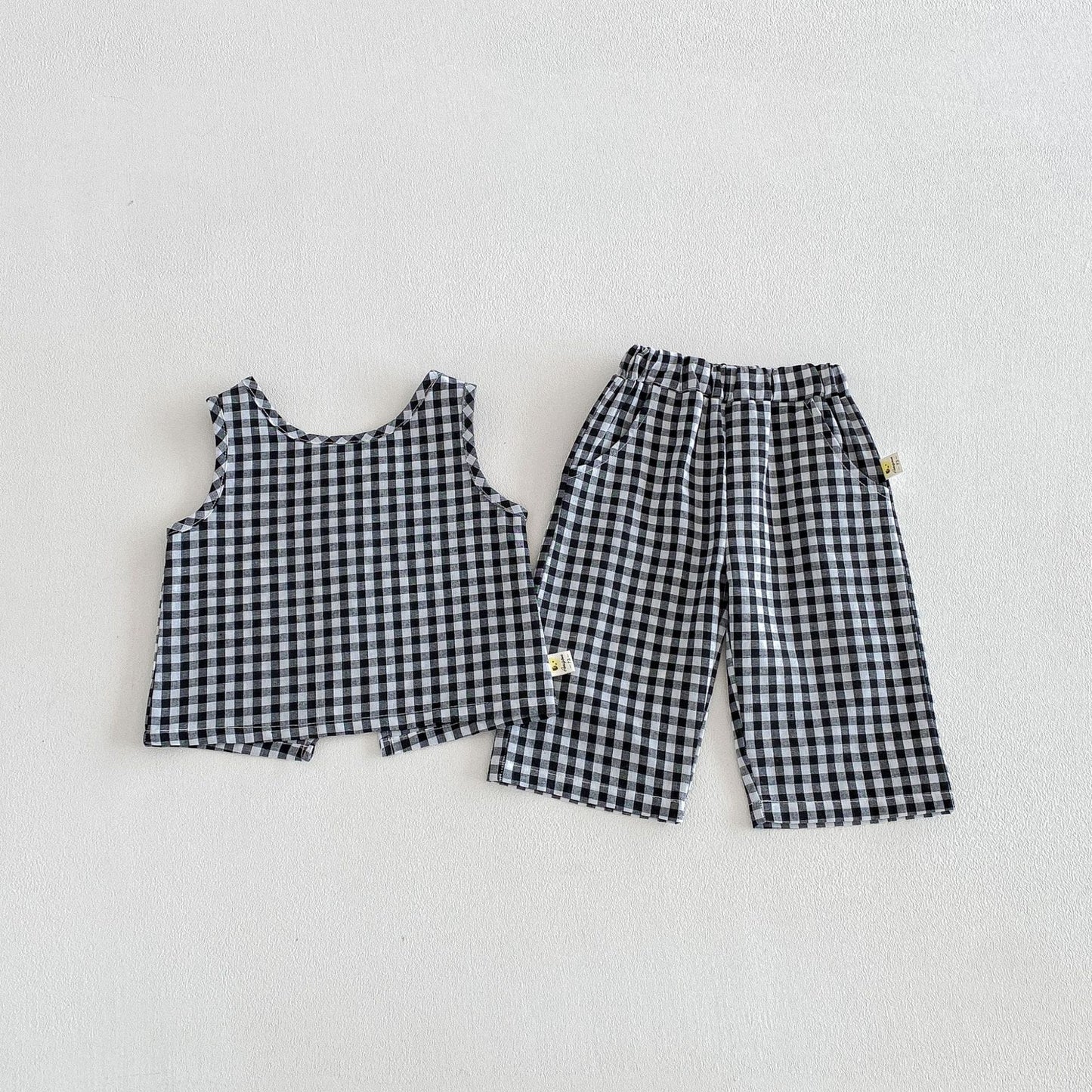 Check Sleeveless Wide Pants Set ギンガムチェック ノースリーブ セットアップ【mh0012708】 angou ノースリーブセットアップ