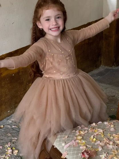 ノースリーブワンピース スパンコールチュール半袖ドレスワンピース【mh0011213】