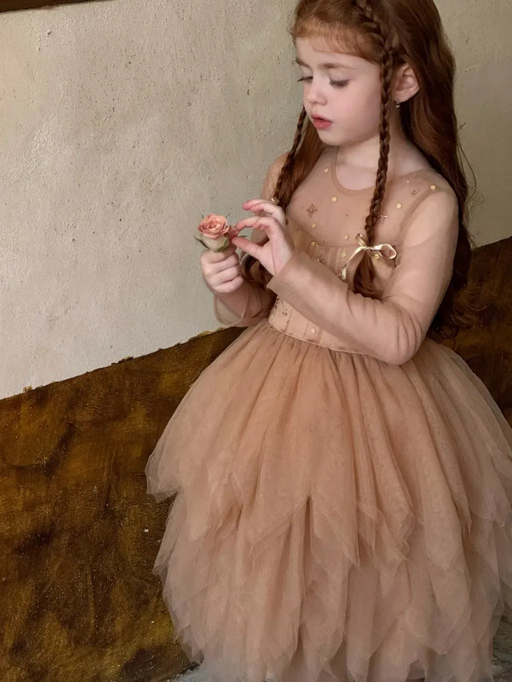 ノースリーブワンピース スパンコールチュール半袖ドレスワンピース【mh0011213】