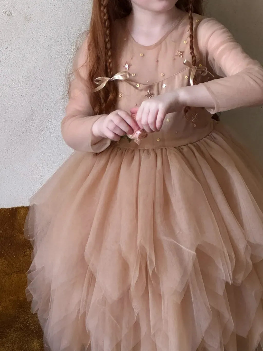 ノースリーブワンピース スパンコールチュール半袖ドレスワンピース【mh0011213】