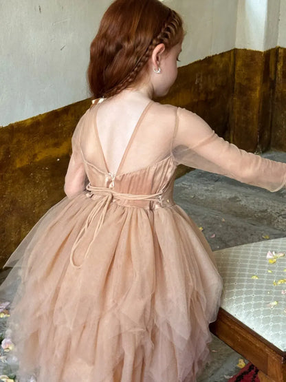 ノースリーブワンピース スパンコールチュール半袖ドレスワンピース【mh0011213】