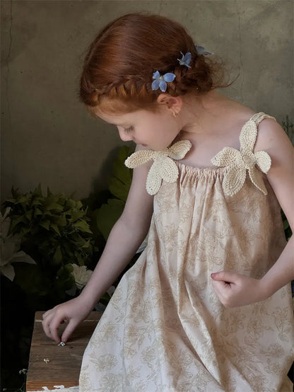 ノースリーブワンピース 立体花柄刺繍キャミソールワンピース【mh0011214】