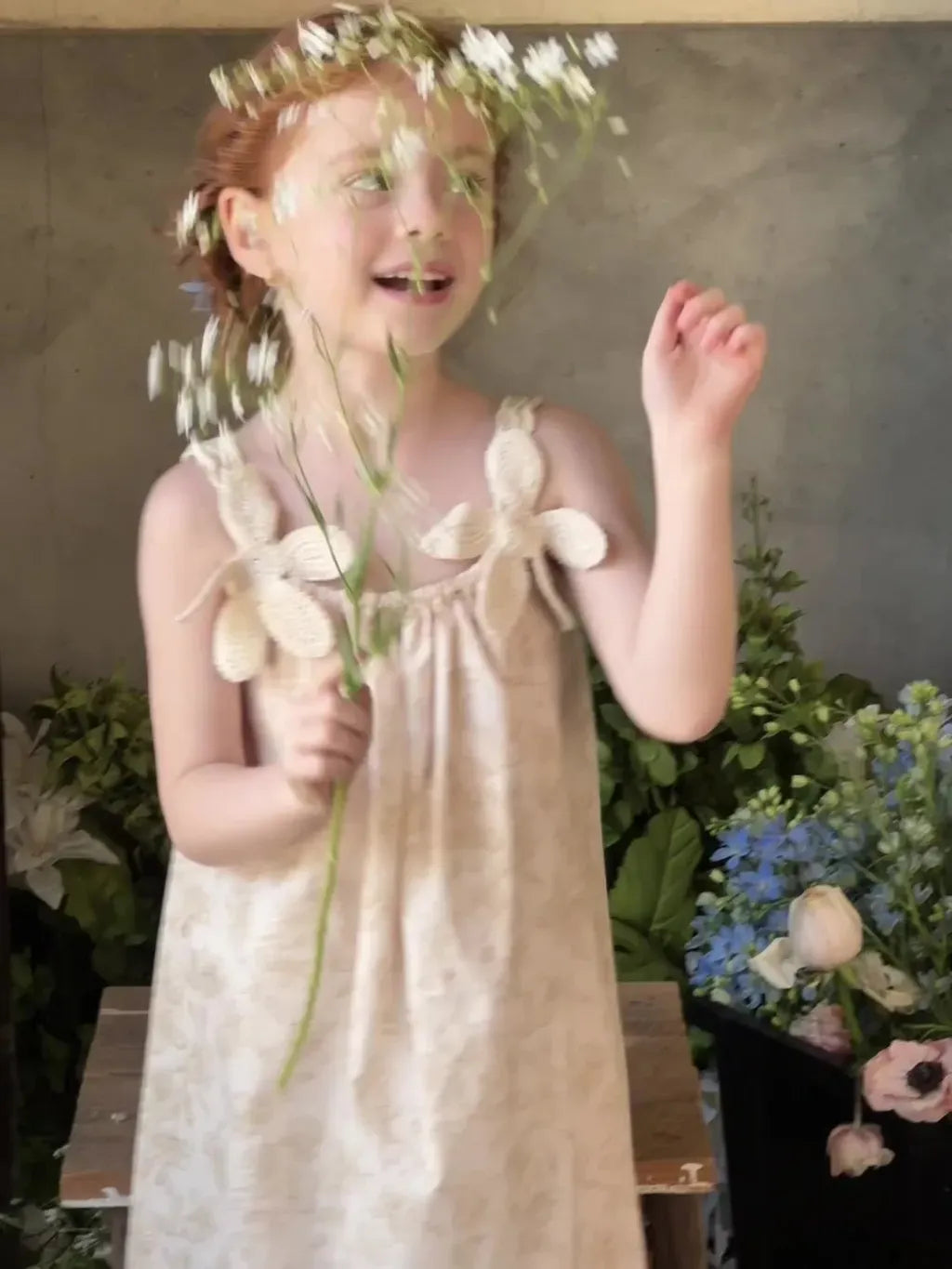 ノースリーブワンピース 立体花柄刺繍キャミソールワンピース【mh0011214】