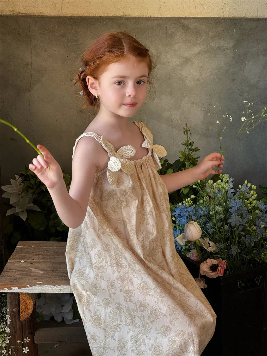 ノースリーブワンピース 立体花柄刺繍キャミソールワンピース【mh0011214】