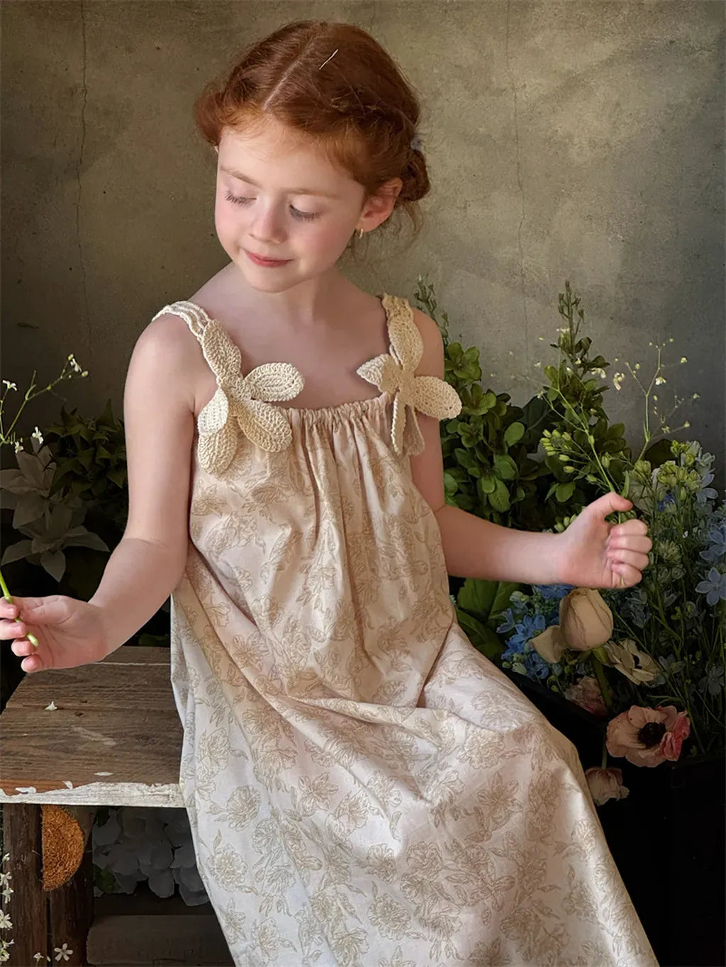 ノースリーブワンピース 立体花柄刺繍キャミソールワンピース【mh0011214】