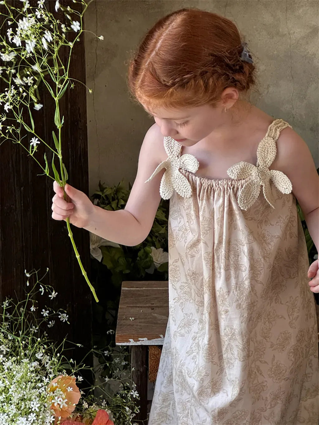 ノースリーブワンピース 立体花柄刺繍キャミソールワンピース【mh0011214】