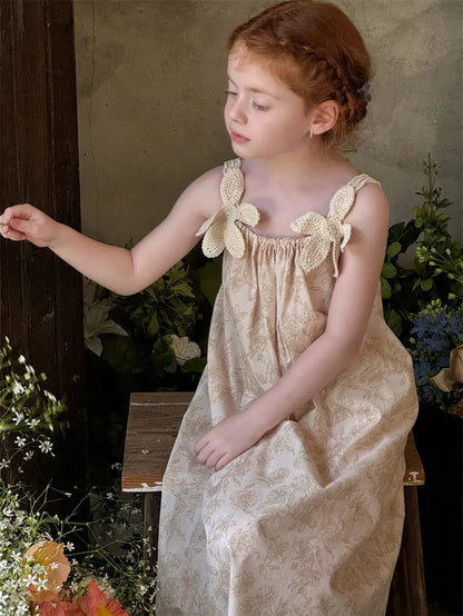 ノースリーブワンピース 立体花柄刺繍キャミソールワンピース【mh0011214】