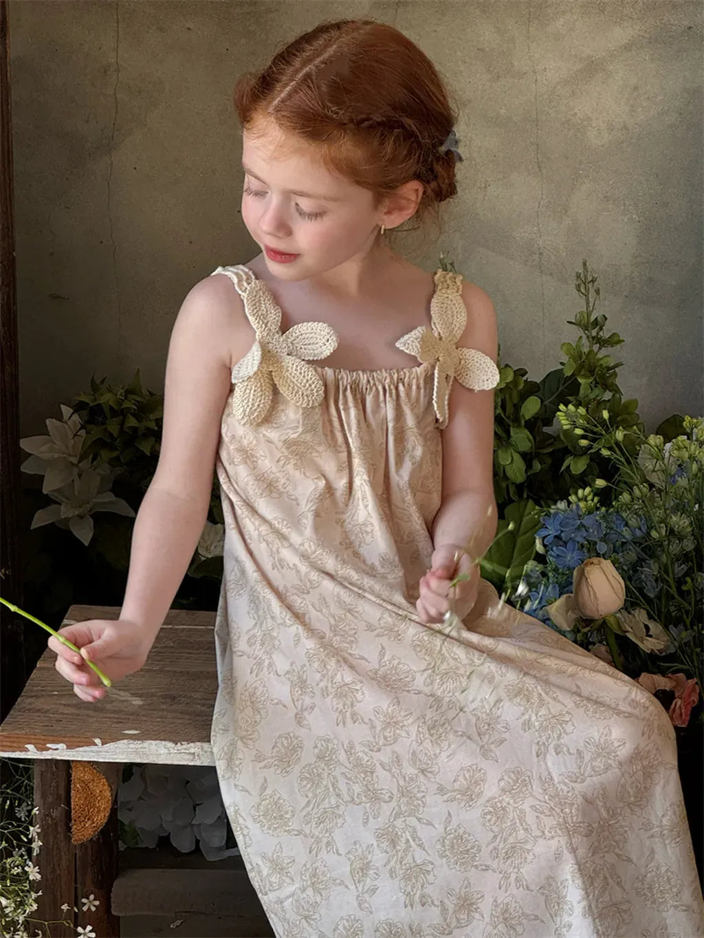 ノースリーブワンピース 立体花柄刺繍キャミソールワンピース【mh0011214】