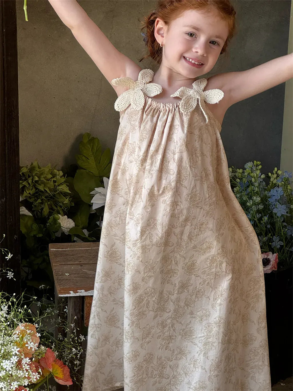 ノースリーブワンピース 立体花柄刺繍キャミソールワンピース【mh0011214】