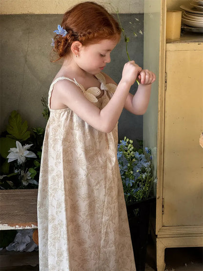 ノースリーブワンピース 立体花柄刺繍キャミソールワンピース【mh0011214】