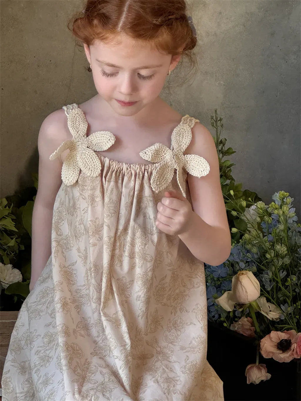 ノースリーブワンピース 立体花柄刺繍キャミソールワンピース【mh0011214】