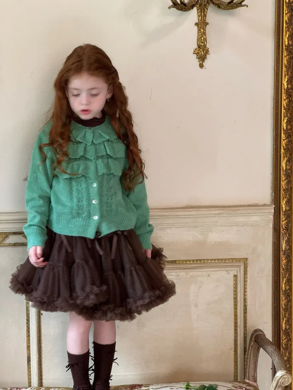 スカート リボンフリルチュールケーキスカート【mh0011218】