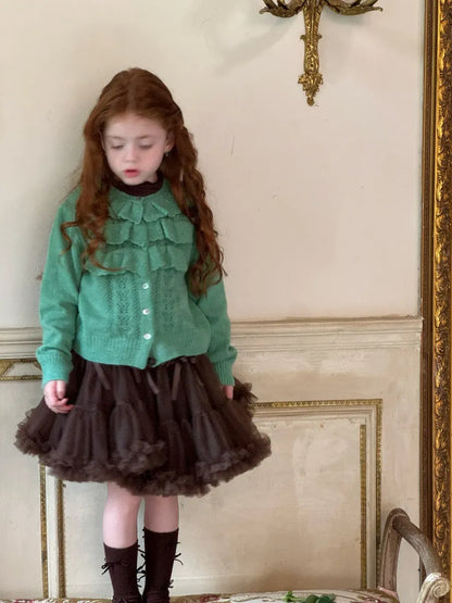 スカート リボンフリルチュールケーキスカート【mh0011218】