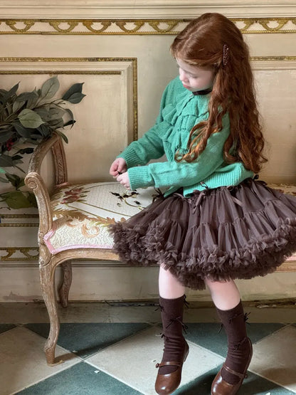 スカート リボンフリルチュールケーキスカート【mh0011218】