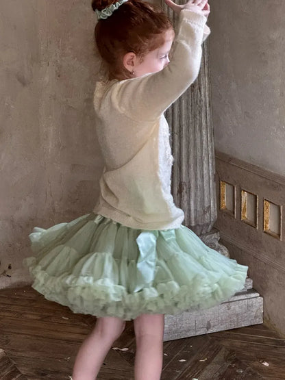 スカート リボンフリルチュールケーキスカート【mh0011218】