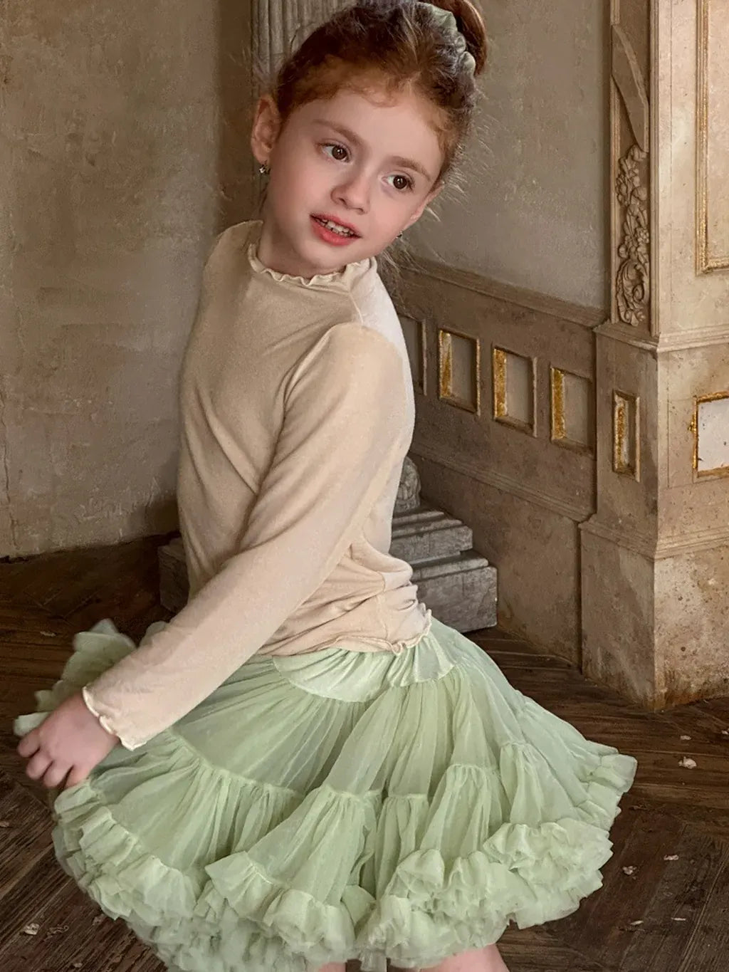 スカート リボンフリルチュールケーキスカート【mh0011218】