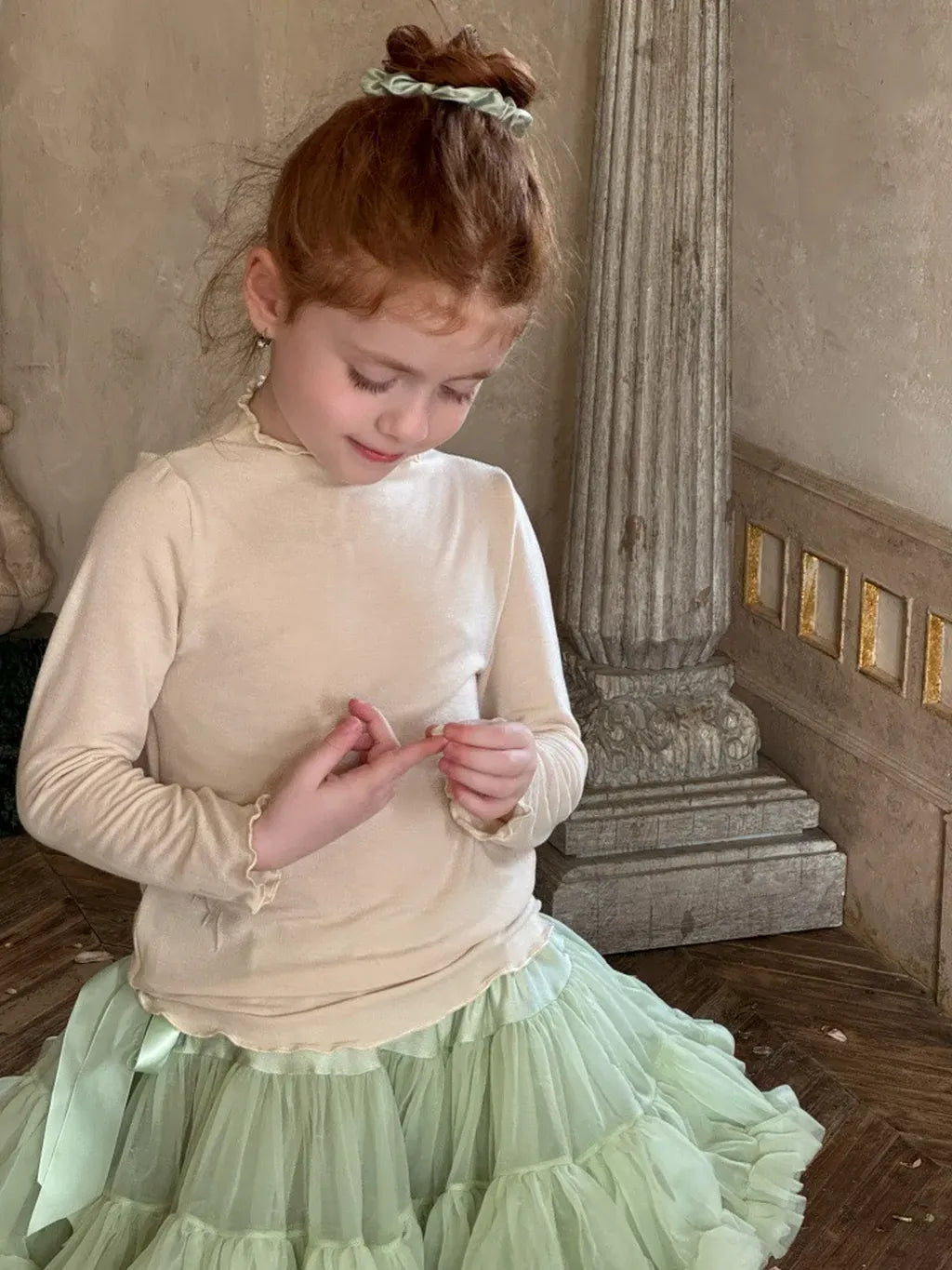 スカート リボンフリルチュールケーキスカート【mh0011218】