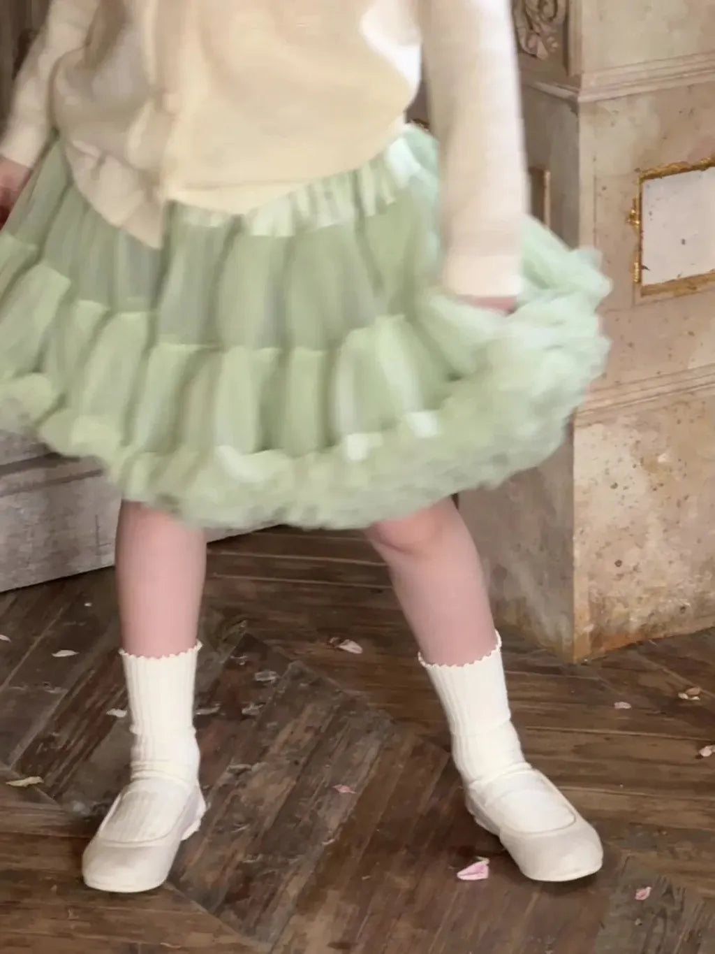 スカート リボンフリルチュールケーキスカート【mh0011218】