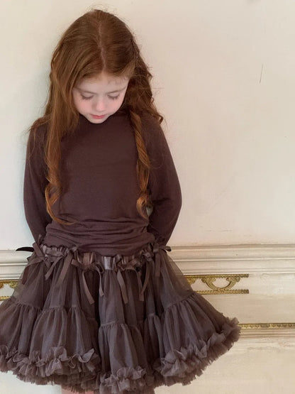 スカート リボンフリルチュールケーキスカート【mh0011218】