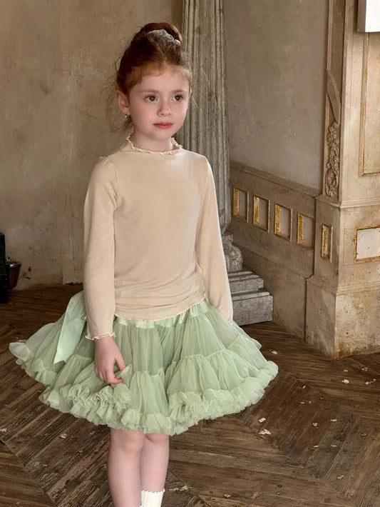 スカート リボンフリルチュールケーキスカート【mh0011218】