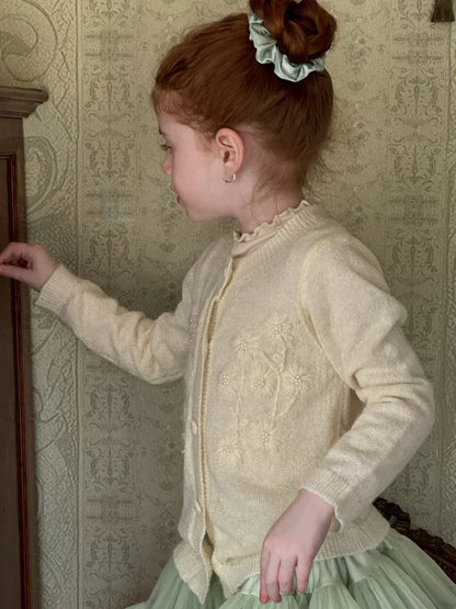 カーディガン・パーカー ビーズ刺繍ニットカーディガン【mh0011219】