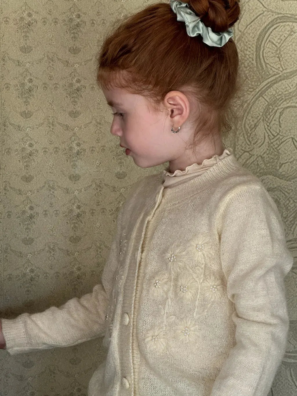 カーディガン・パーカー ビーズ刺繍ニットカーディガン【mh0011219】