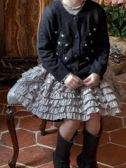 カーディガン・パーカー ビーズ刺繍ニットカーディガン【mh0011219】