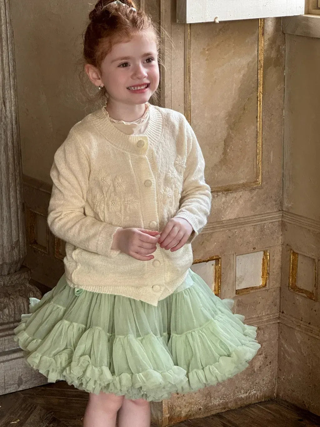 カーディガン・パーカー ビーズ刺繍ニットカーディガン【mh0011219】