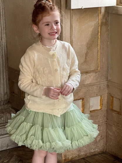 カーディガン・パーカー ビーズ刺繍ニットカーディガン【mh0011219】