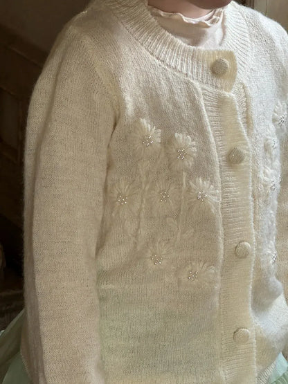 カーディガン・パーカー ビーズ刺繍ニットカーディガン【mh0011219】