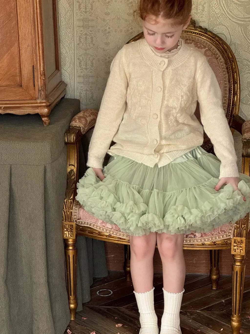 カーディガン・パーカー ビーズ刺繍ニットカーディガン【mh0011219】