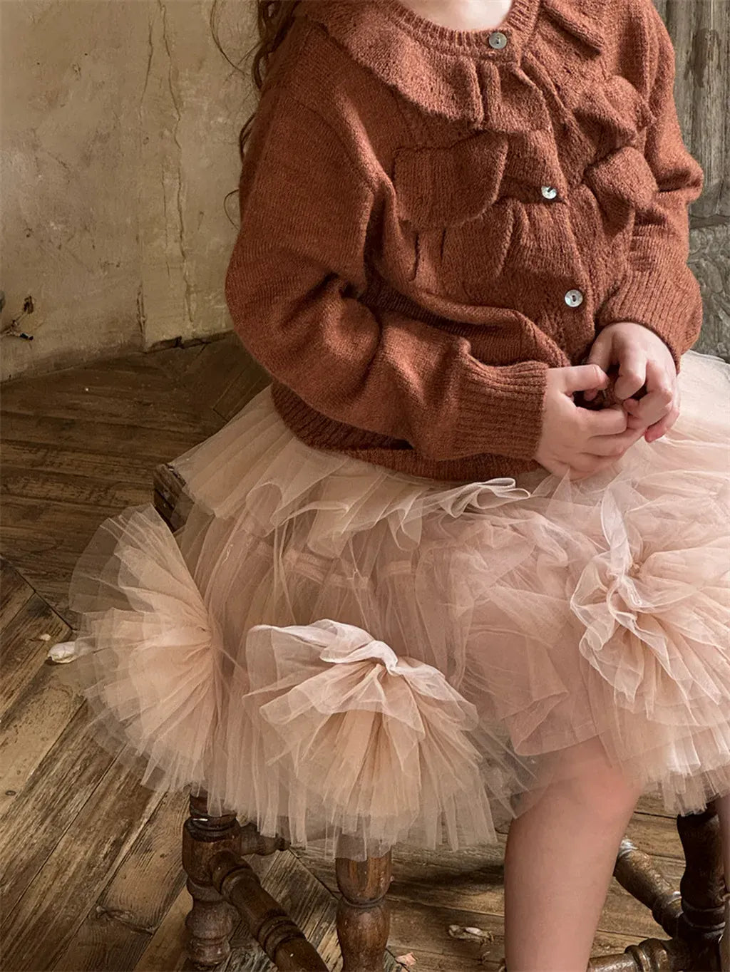 ノースリーブセットアップ シフォンフラワーチュールスカート/キャミソール【mh0011227】