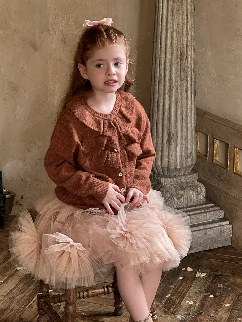 ノースリーブセットアップ シフォンフラワーチュールスカート/キャミソール【mh0011227】