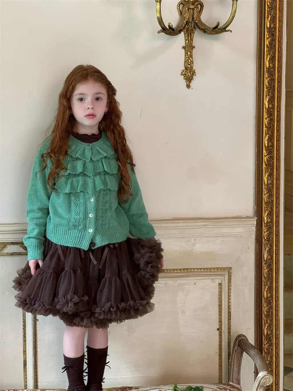 カーディガン・パーカー ラッフルフリルニットカーディガン【mh0011228】