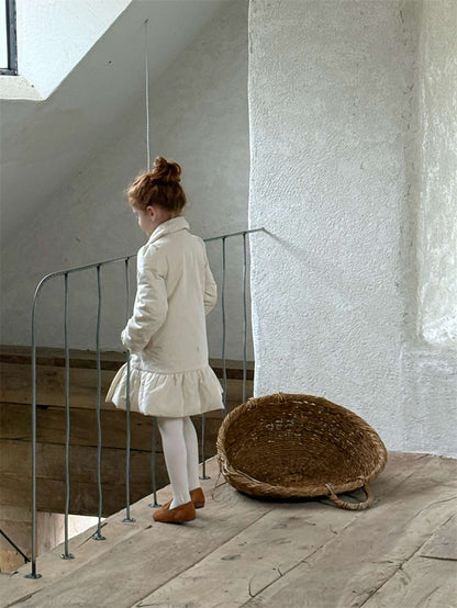 ショートコート・ジャケット・ジャンパー ミドル丈コート 中綿ペプラムスカート ガーリーアウター【mh0011442】