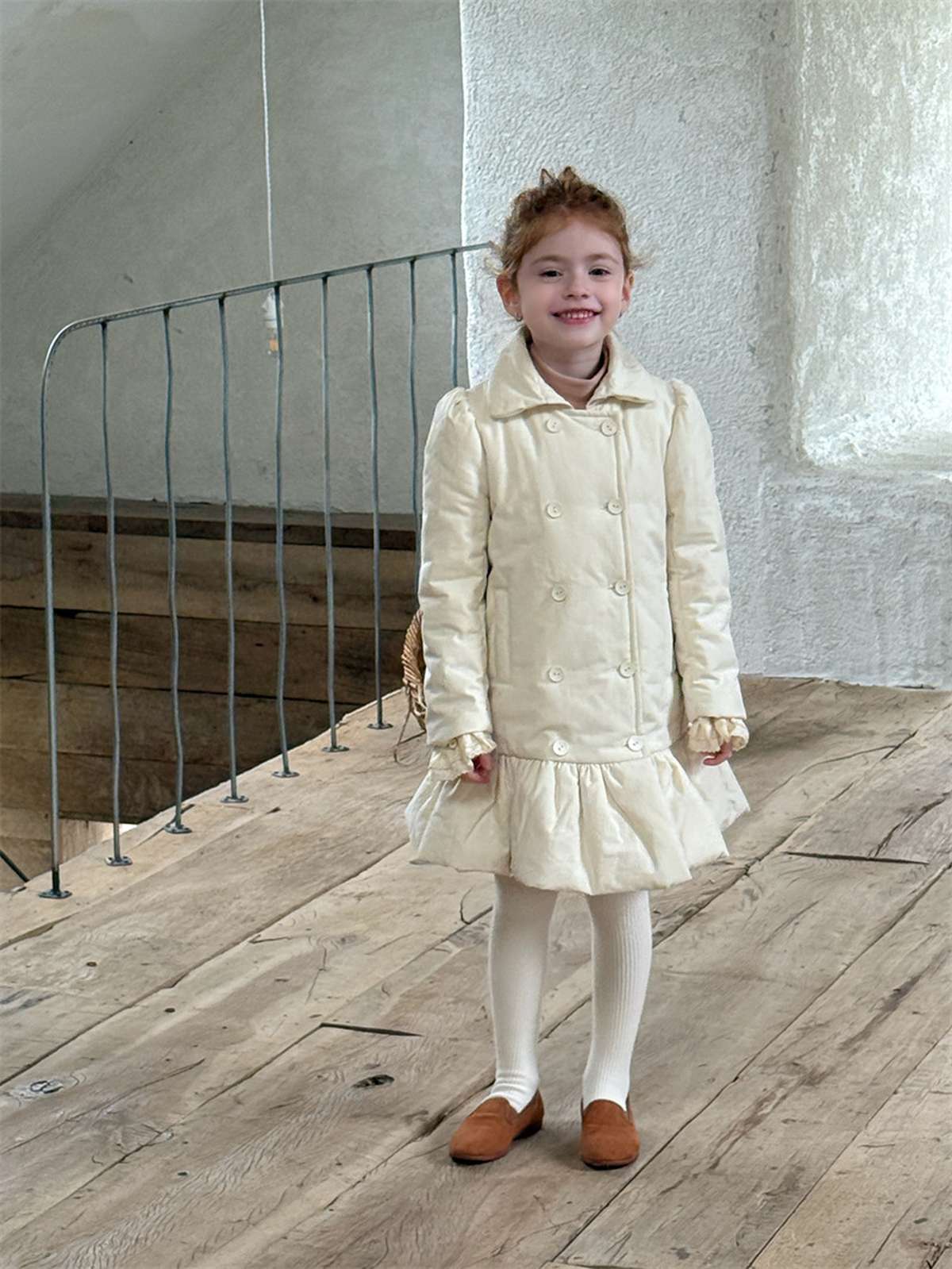 ショートコート・ジャケット・ジャンパー ミドル丈コート 中綿ペプラムスカート ガーリーアウター【mh0011442】