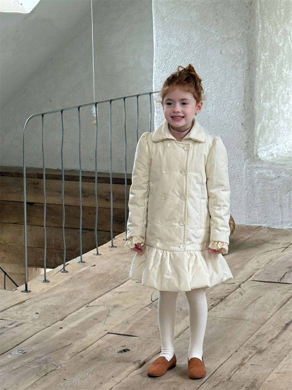 ショートコート・ジャケット・ジャンパー ミドル丈コート 中綿ペプラムスカート ガーリーアウター【mh0011442】