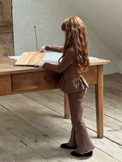 ロングパンツ・スウェットパンツ 裏起毛フレアパンツ ベルボトム 暖かポケット付き ロングパンツ【mh0011444】