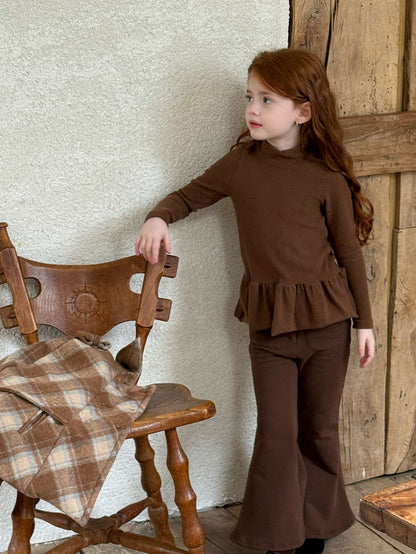 ロングパンツ・スウェットパンツ 裏起毛フレアパンツ ベルボトム 暖かポケット付き ロングパンツ【mh0011444】