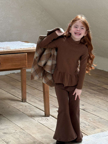 ロングパンツ・スウェットパンツ 裏起毛フレアパンツ ベルボトム 暖かポケット付き ロングパンツ【mh0011444】