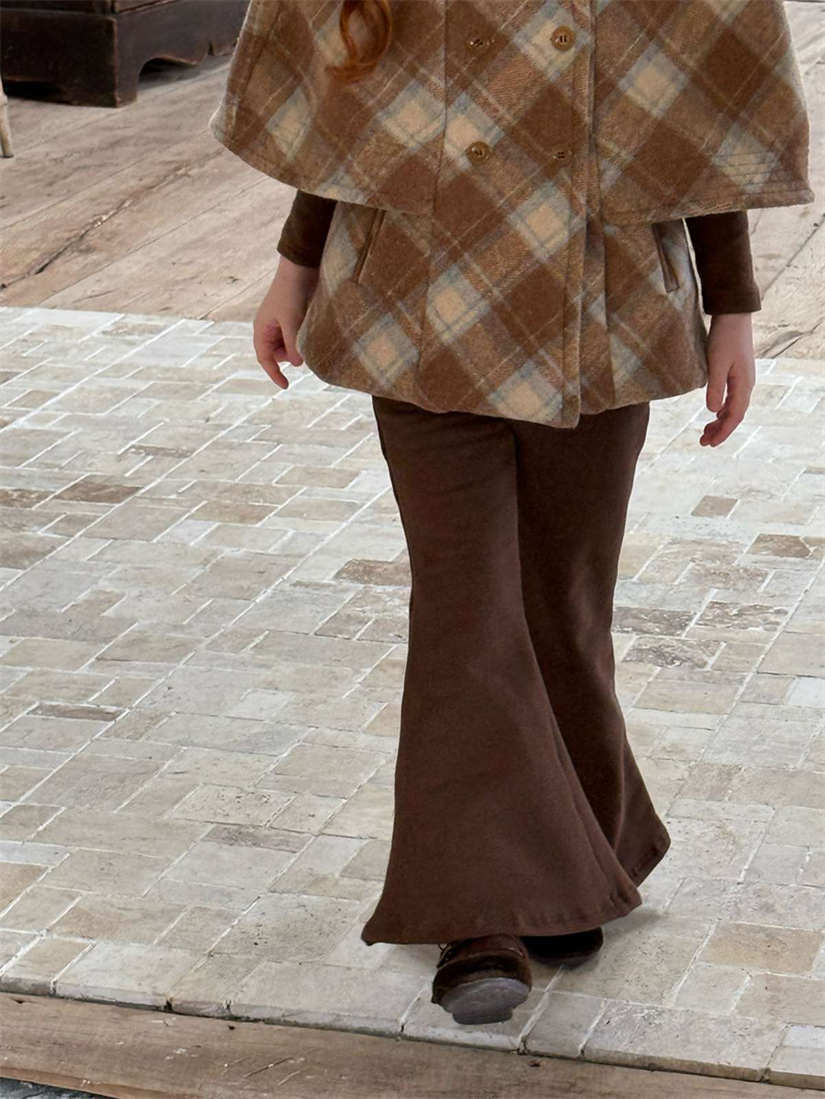 ロングパンツ・スウェットパンツ 裏起毛フレアパンツ ベルボトム 暖かポケット付き ロングパンツ【mh0011444】