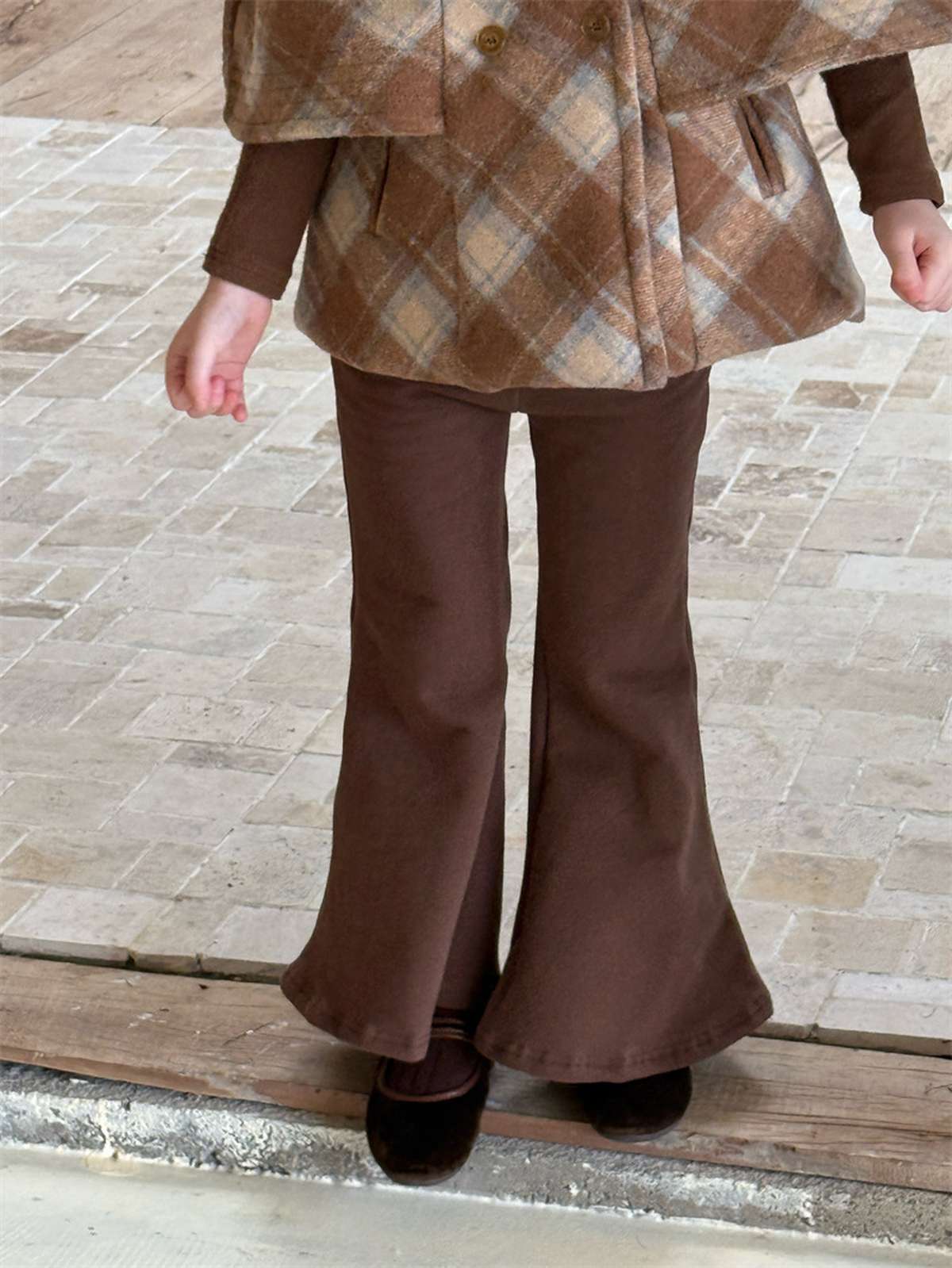 ロングパンツ・スウェットパンツ 裏起毛フレアパンツ ベルボトム 暖かポケット付き ロングパンツ【mh0011444】