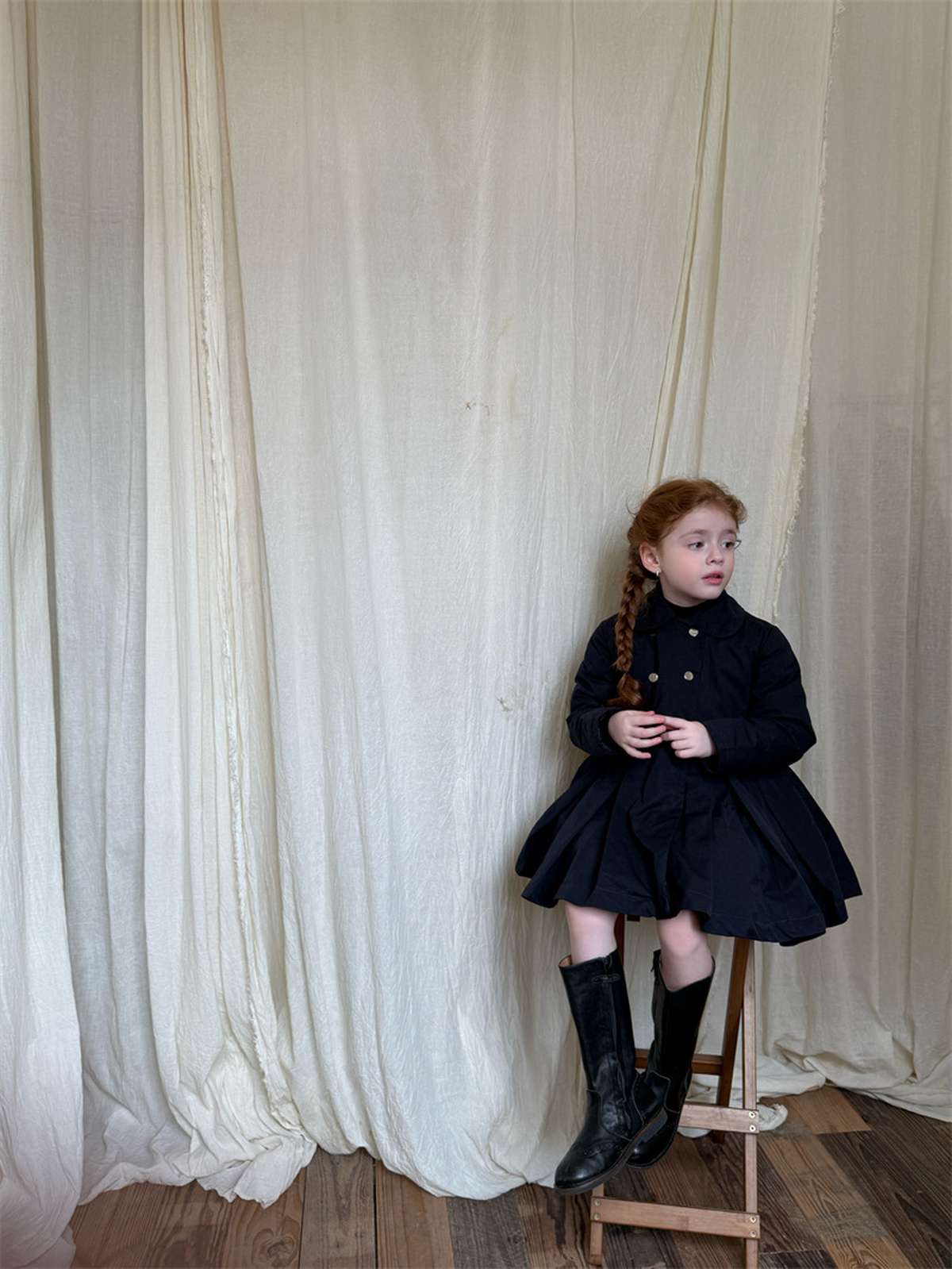 ロングコート ミドル丈コート 丸襟 ふんわりプリーツスカート ガーリーお出かけアウター【mh0011448】